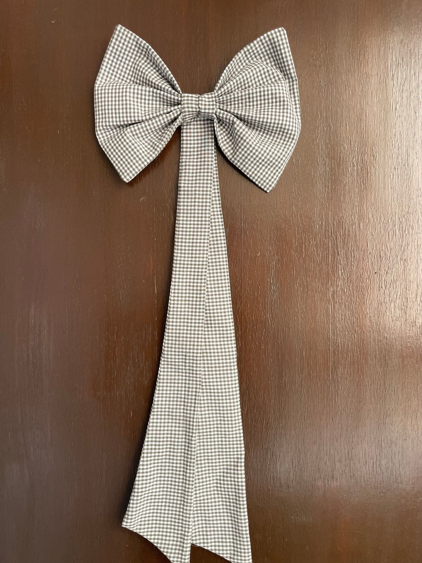 Gingham Glam Holiday Bow