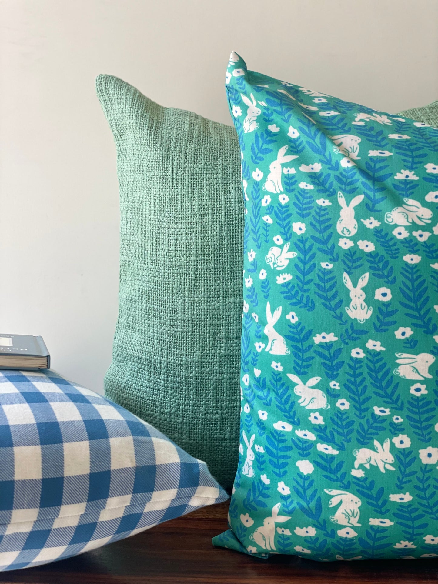 Dewy Meadow Check Cushion cover