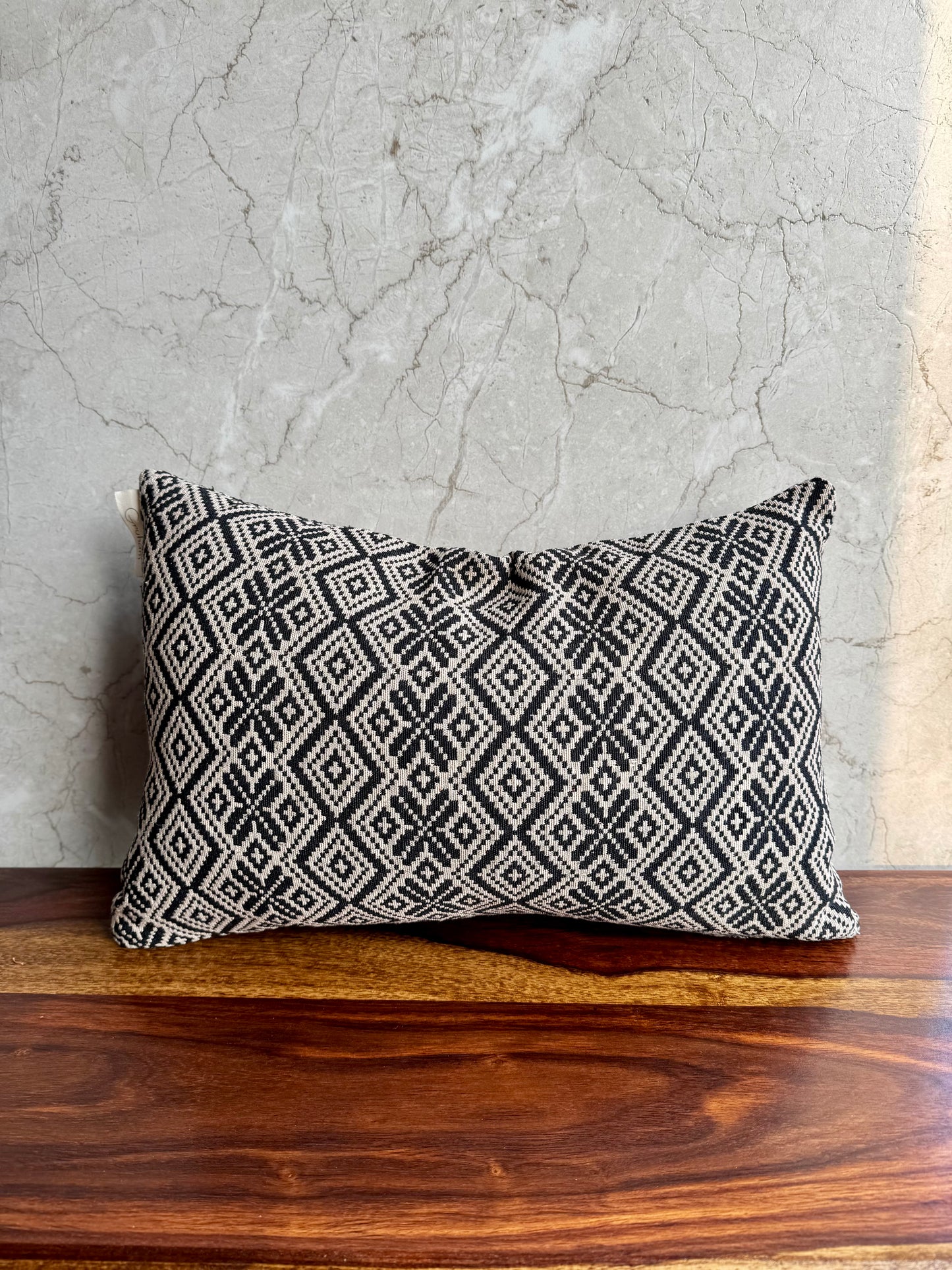 Black Beauty Geometric Cushion cover