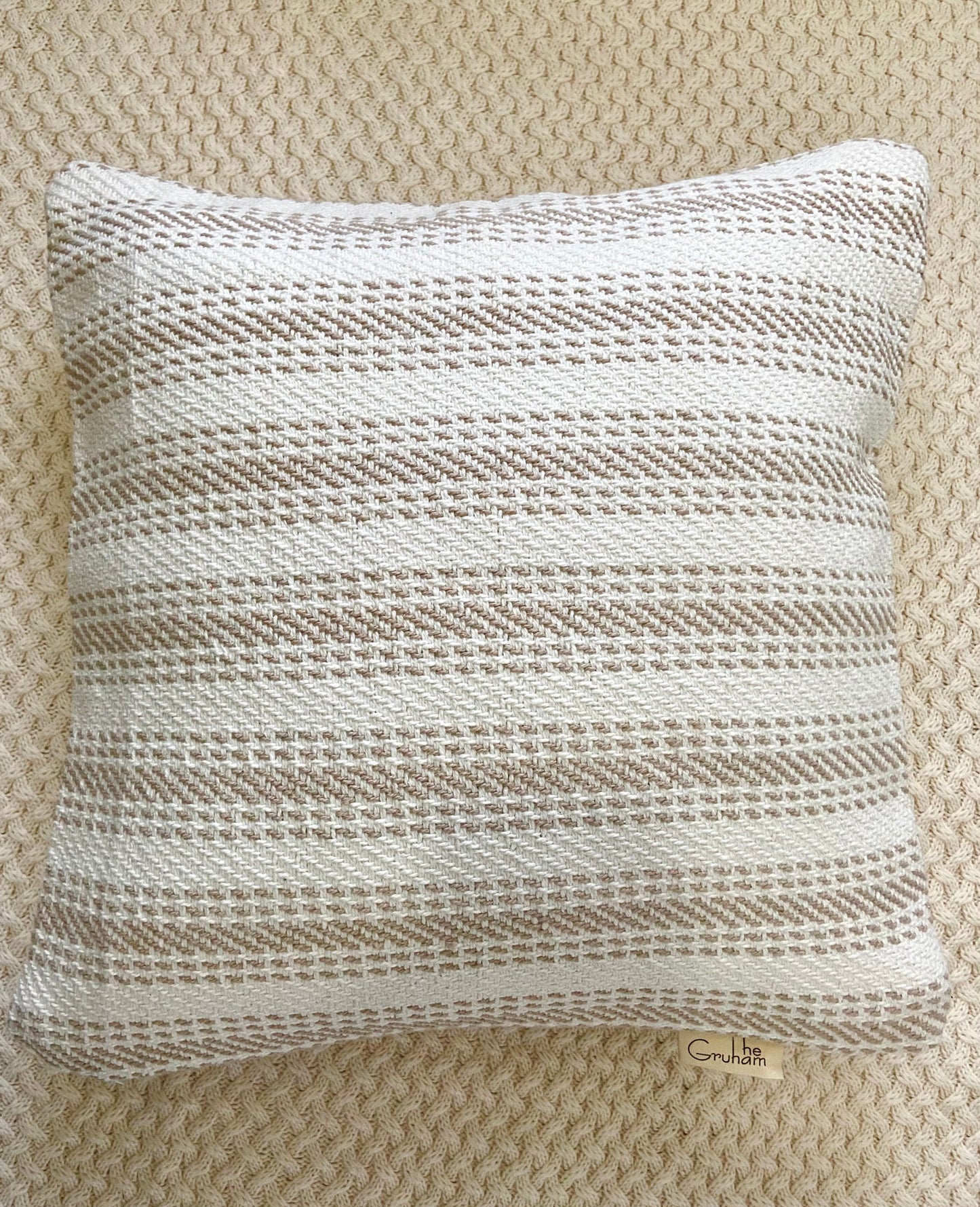 Pea Pod Green Stripe Cushion cover