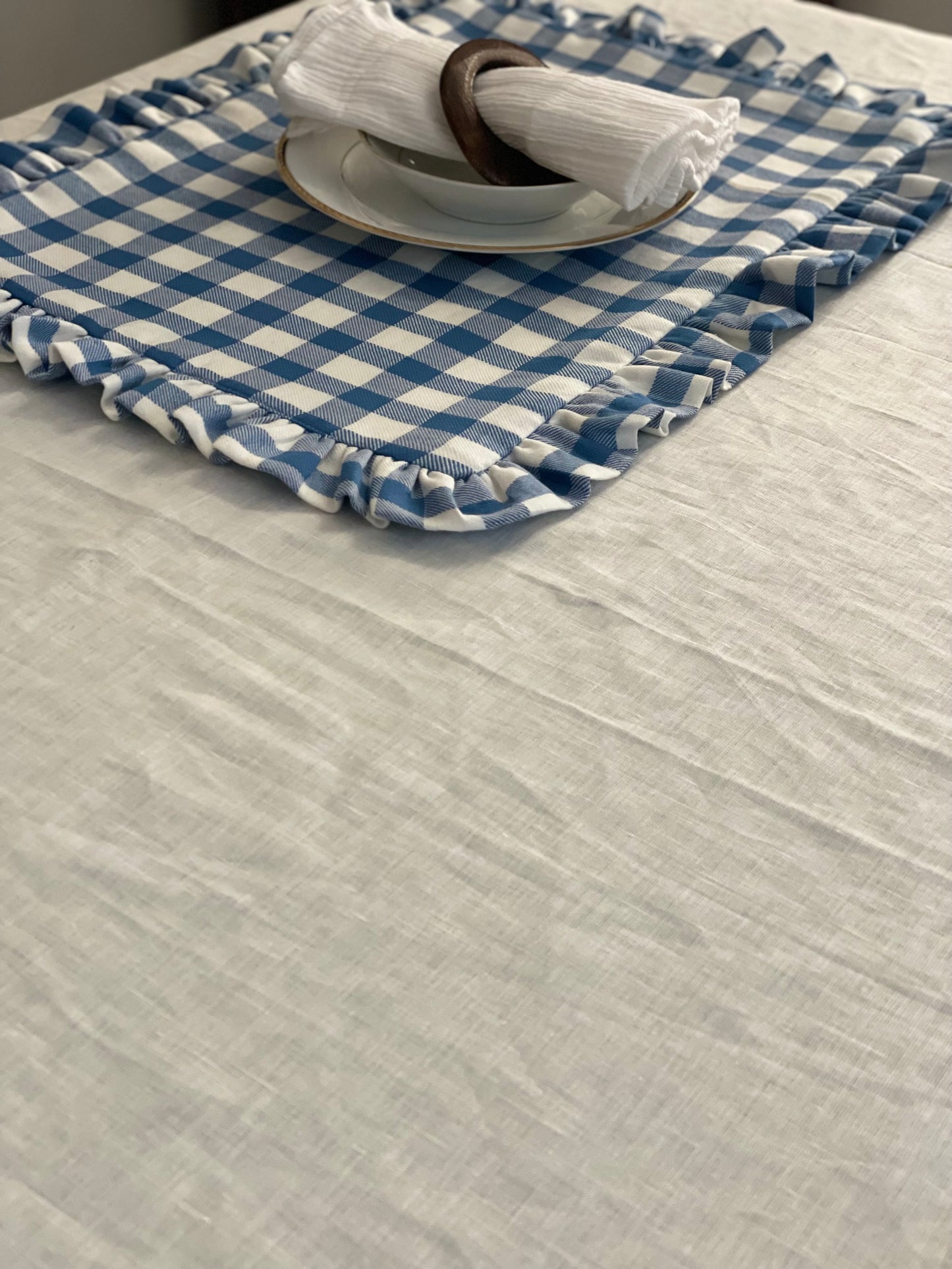 Dewy Meadow Check Reversible Tablemats