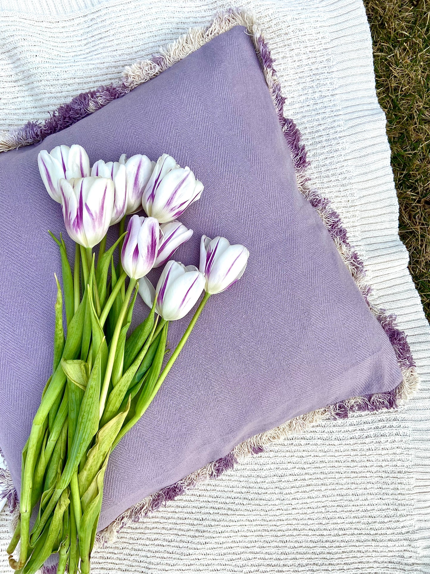 Lavender Haze Solid Cushion cover