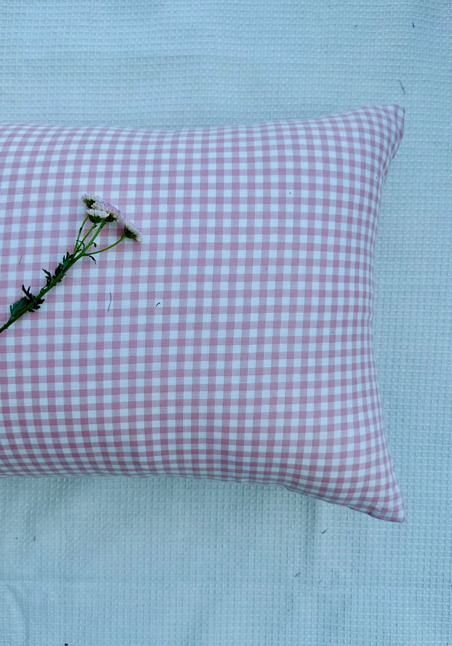 Santorini Summer Dusty Pink Check Cushion cover