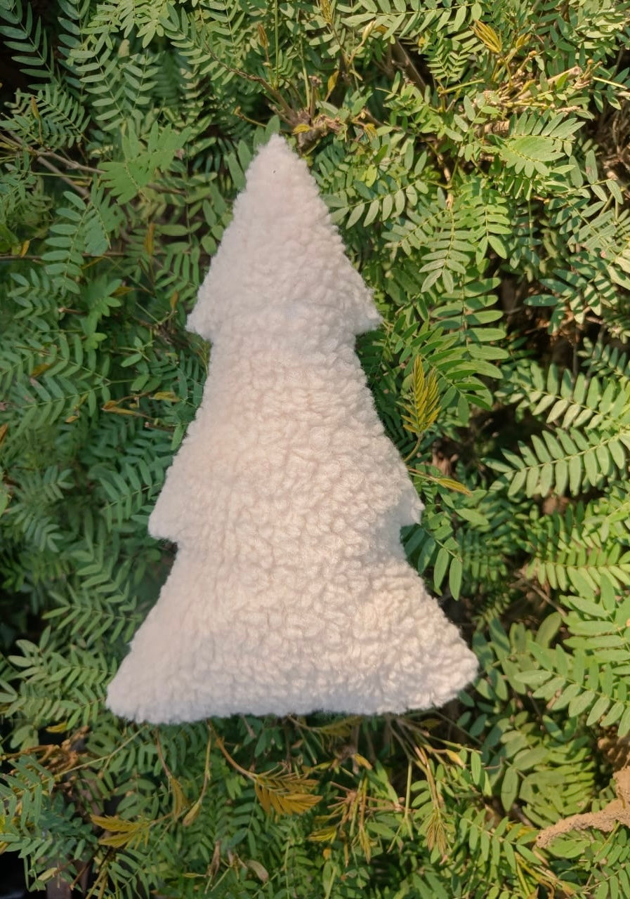 Winter Sherpa Tree cushion