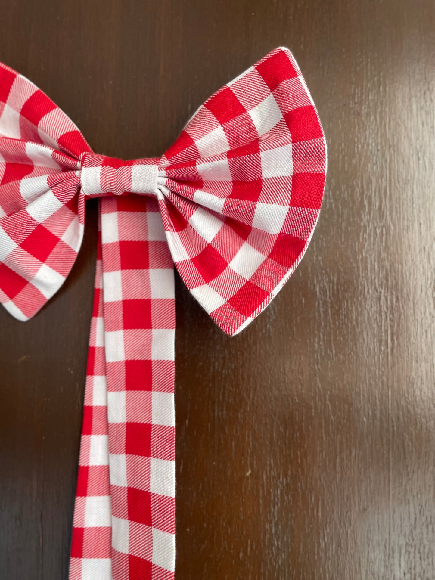Gingham Glam Holiday Bow
