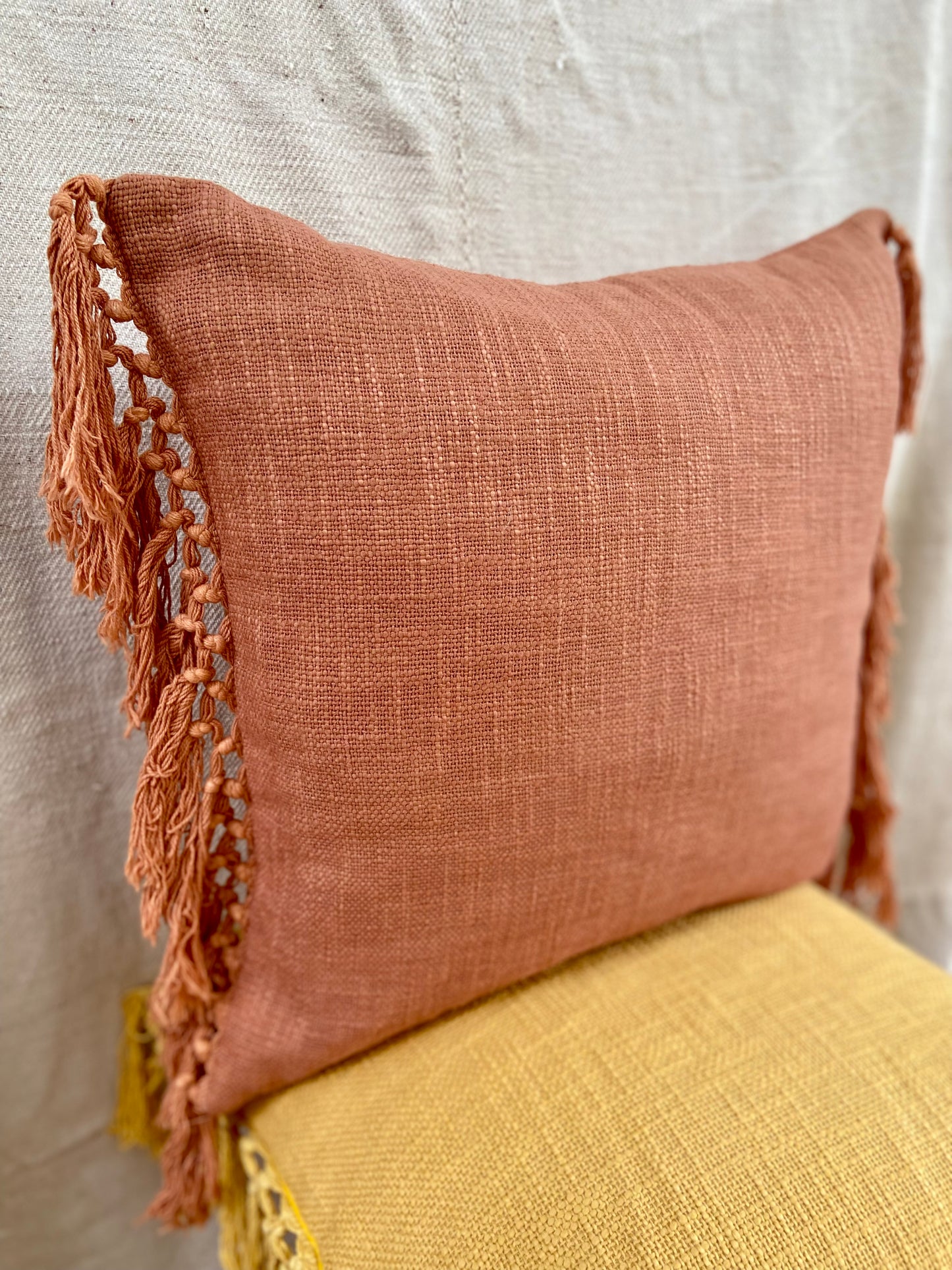Burnt Amber Solid Cushion cover