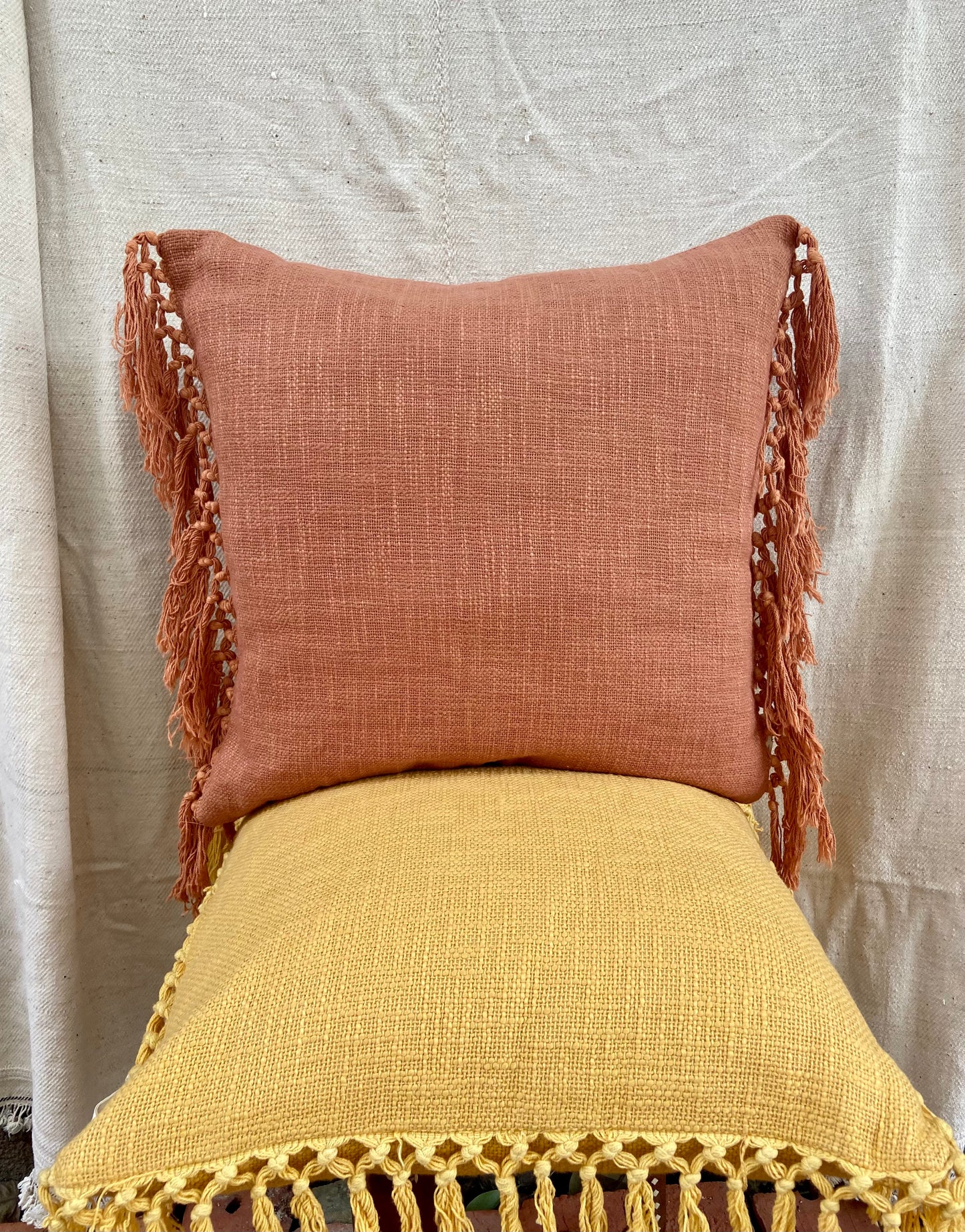 Burnt Amber Solid Cushion cover