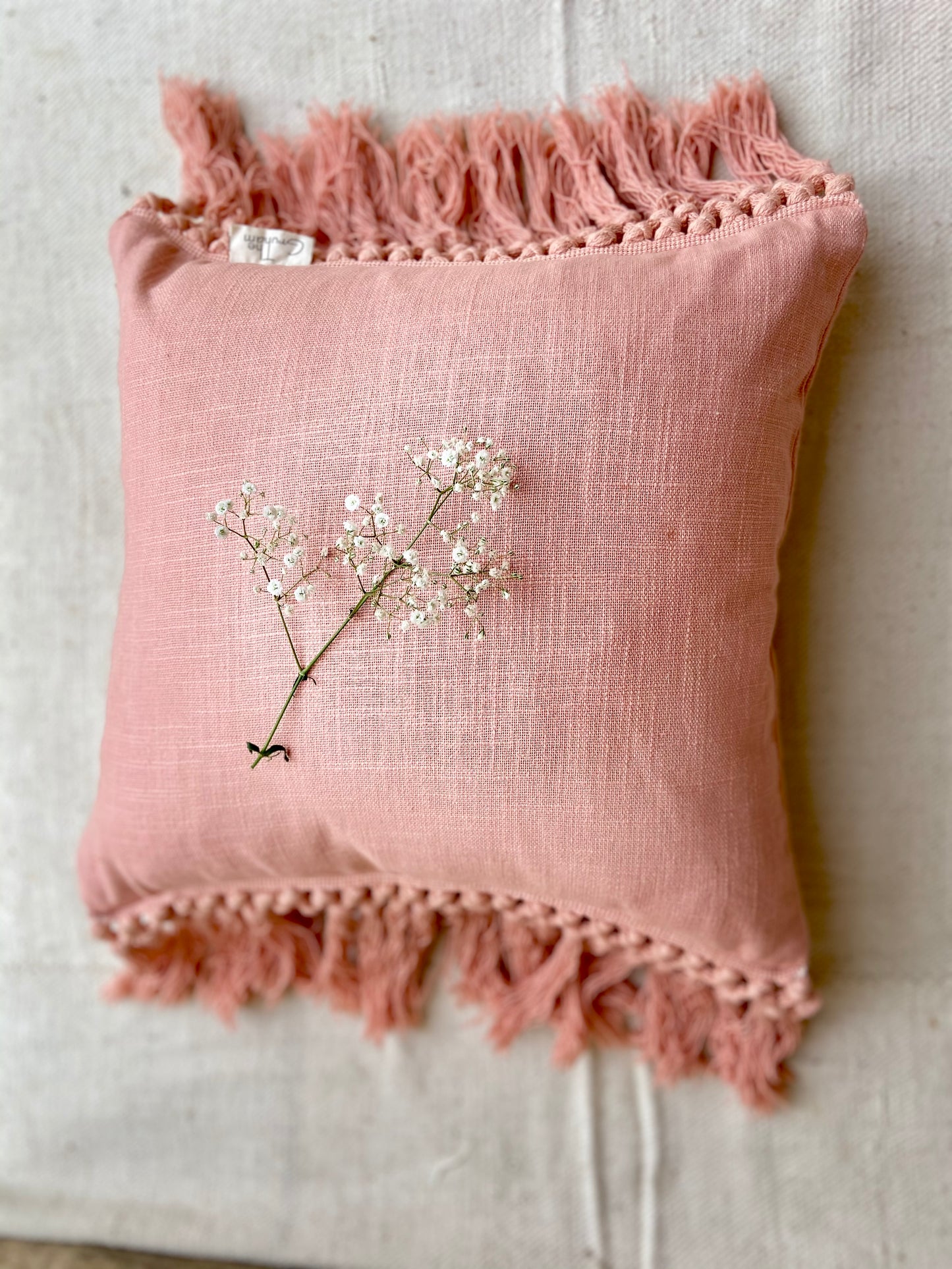 Sun- kissed Coral Solid Cushion cover