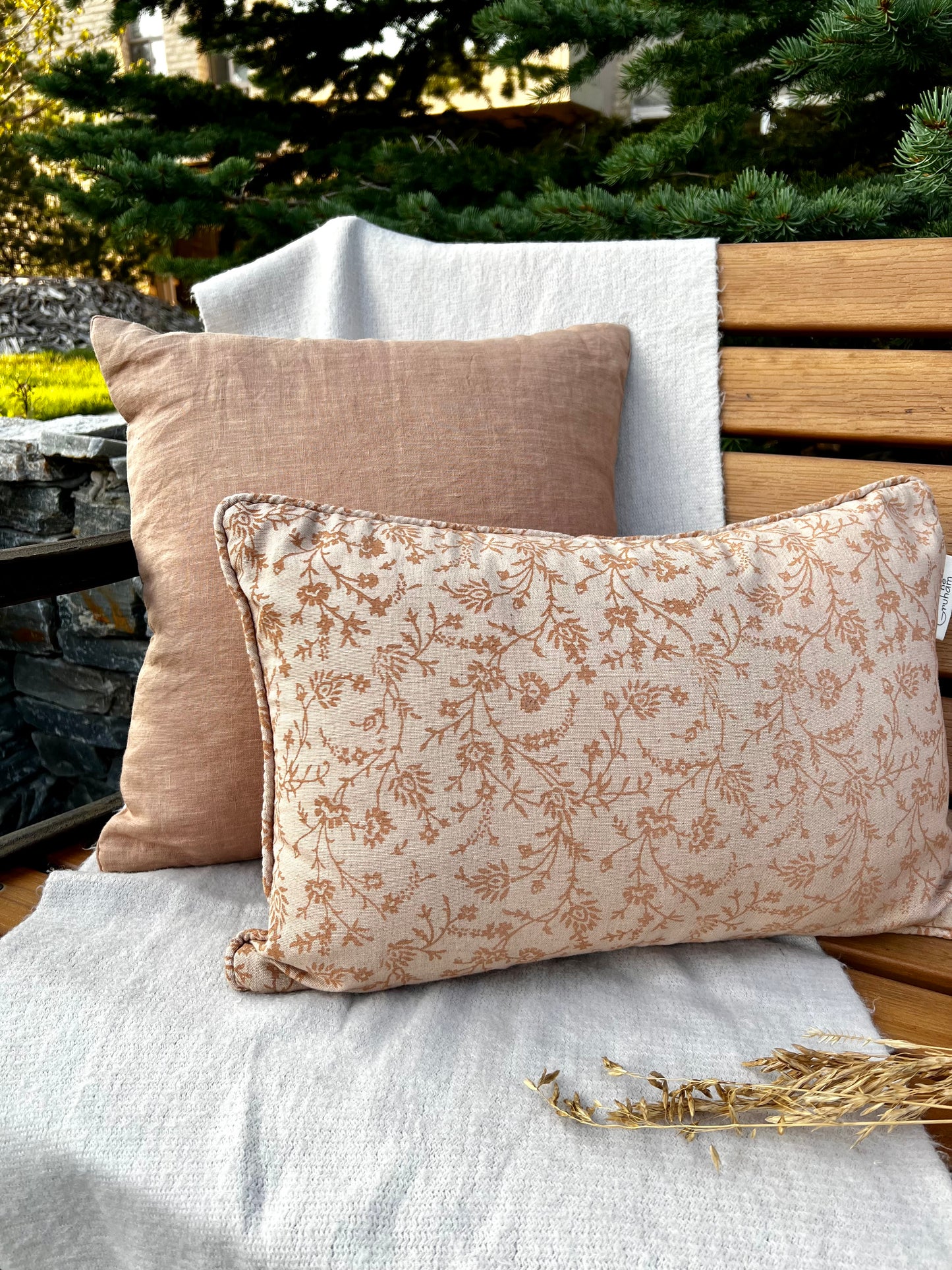 Malted Milk Block Print Cushion cover