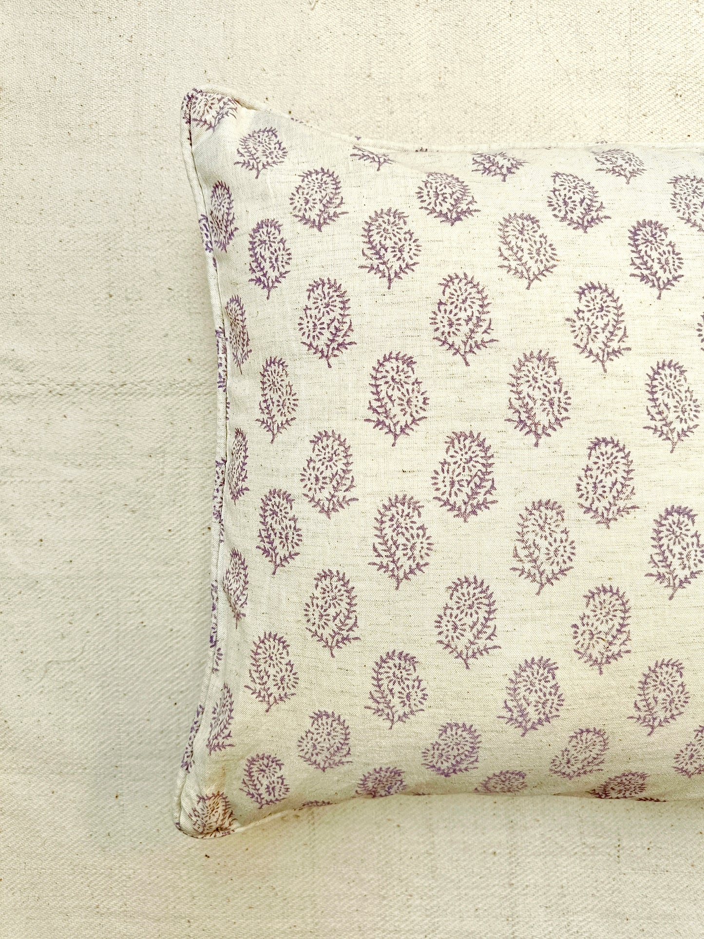 Lavender Haze Block Print Cushion cover