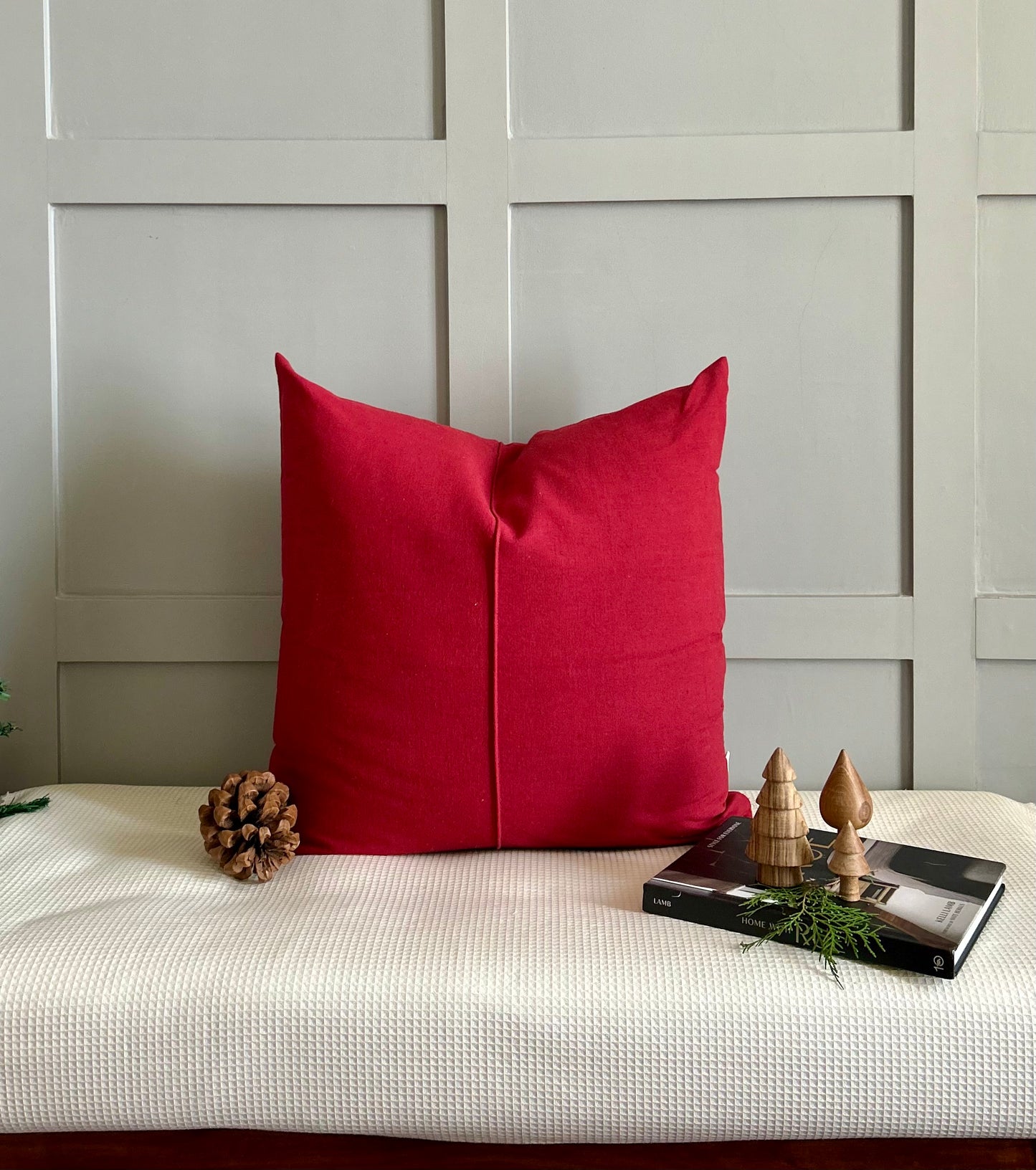 Red Berry Solid Cushion cover