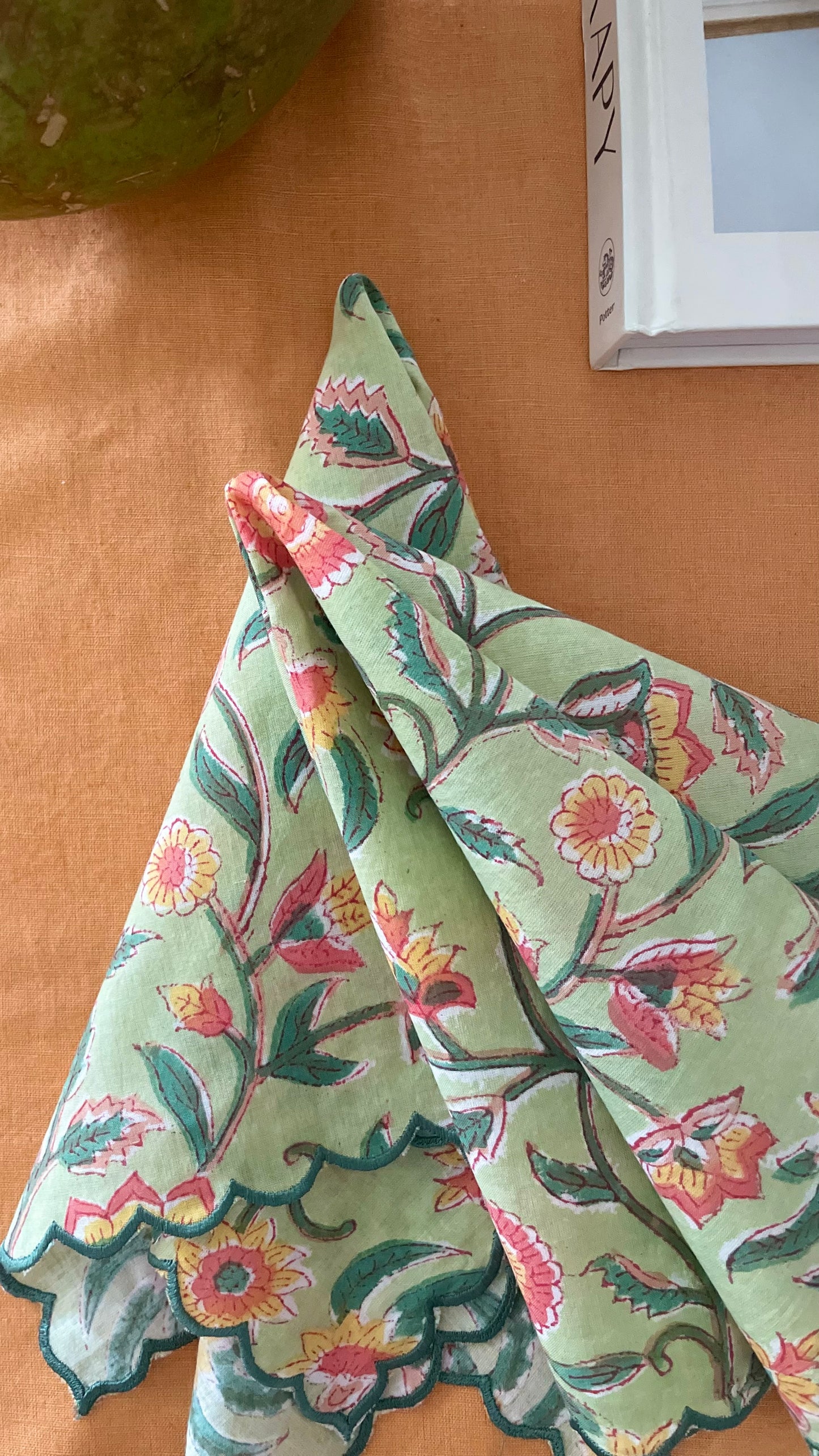A Midsummer Hand block Printed Table Napkins