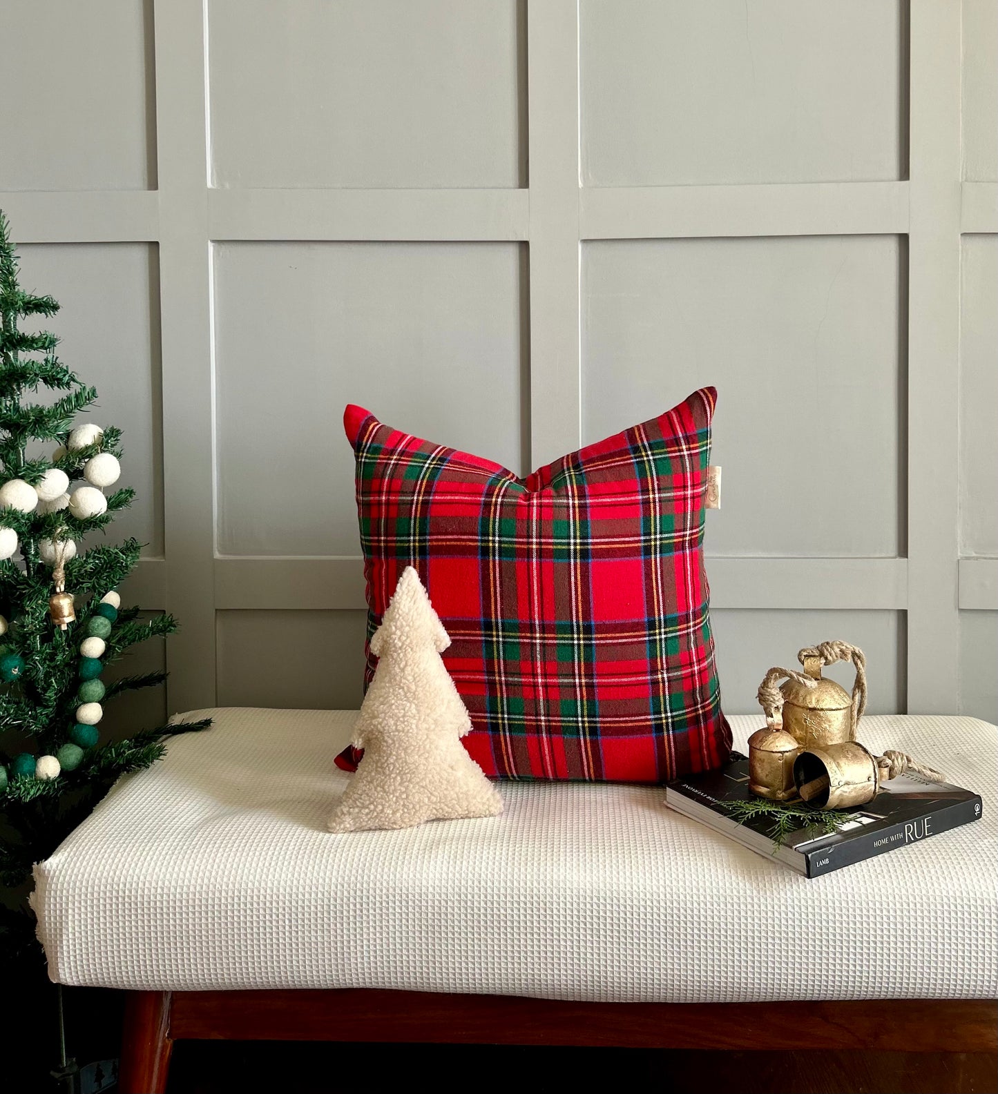 Royal Red Tartan Cushion cover