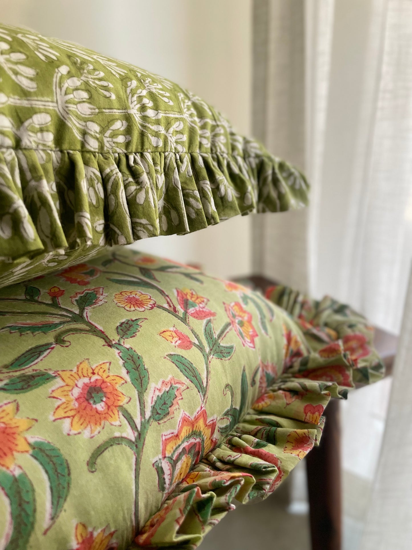 A Midsummer Handblock Printed Cushion cover