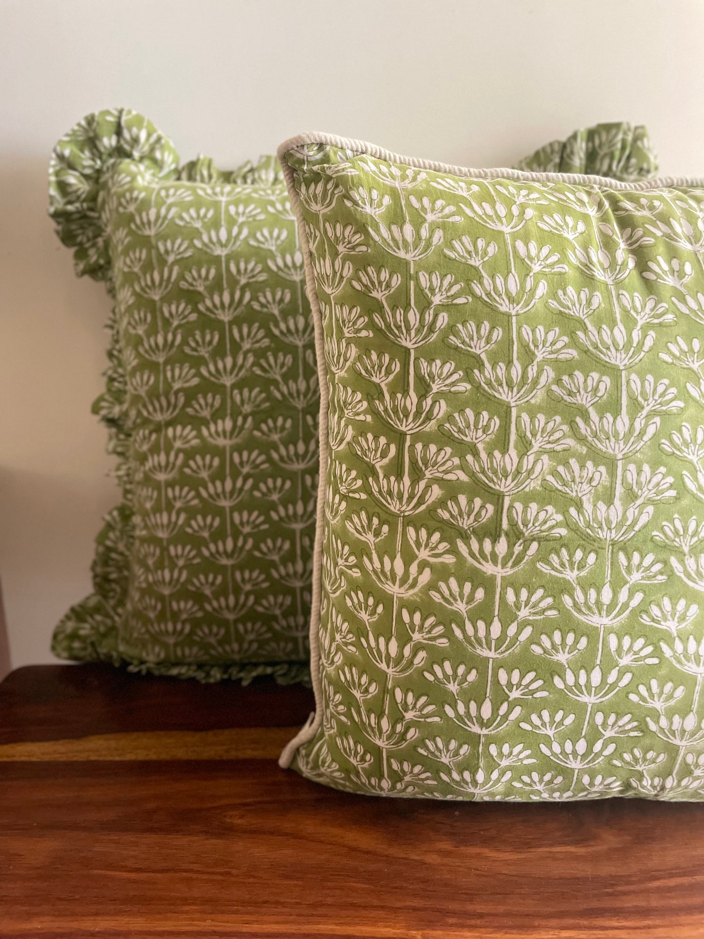 The Verdant Handblock Printed Cushion cover