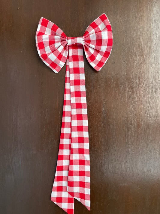 Gingham Glam Holiday Bow