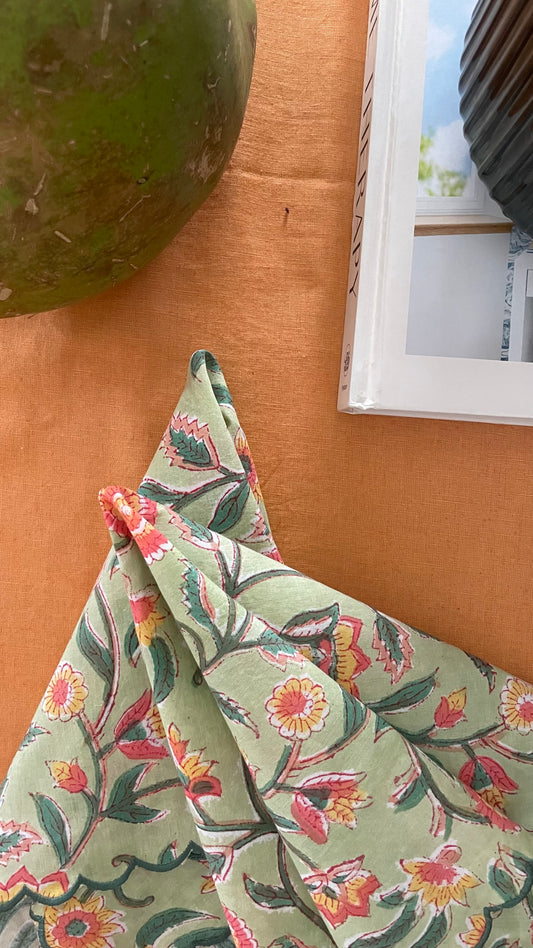 A Midsummer Hand block Printed Table Napkins