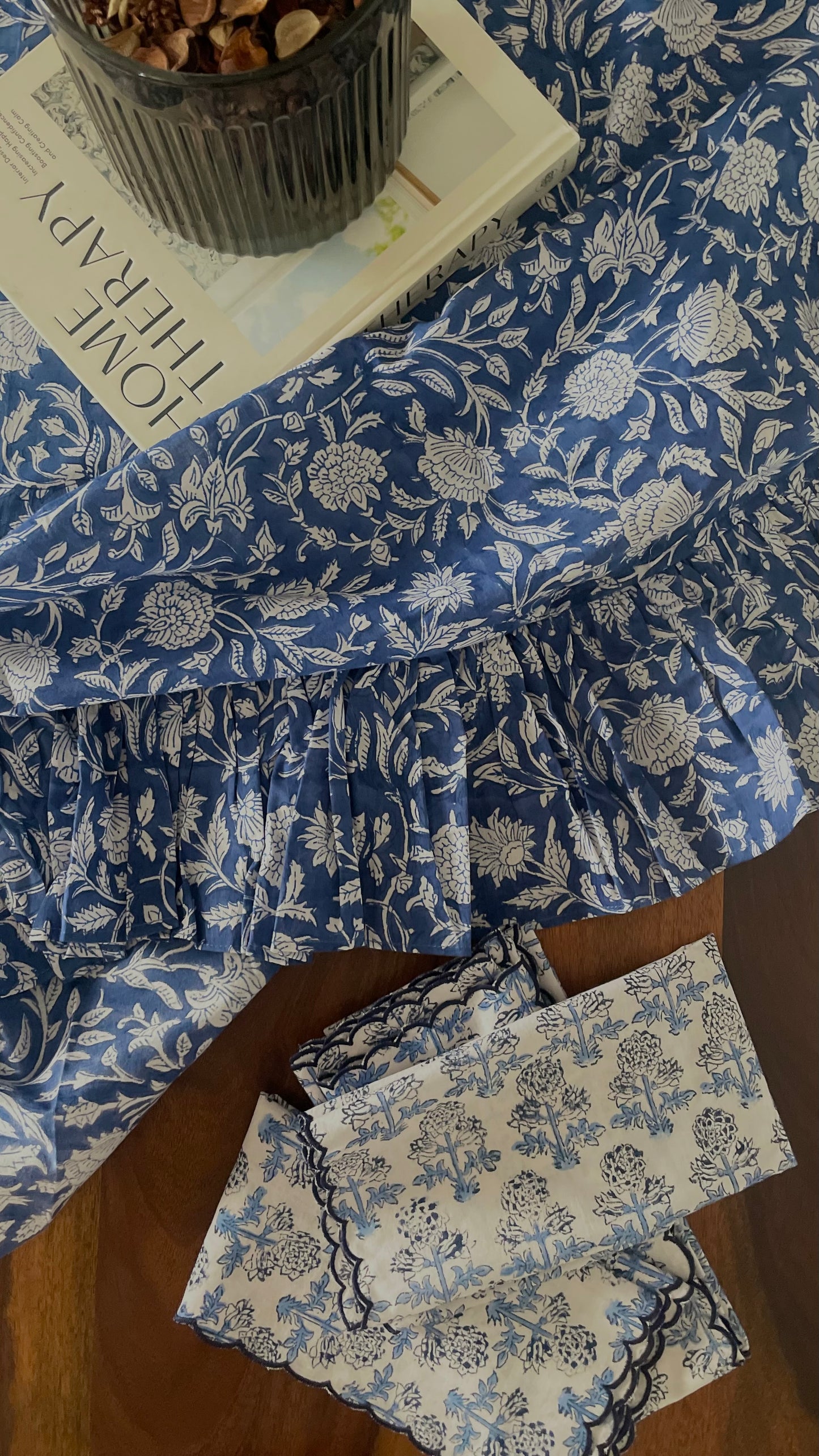 Blue Pottery Hand block Printed Table Napkins