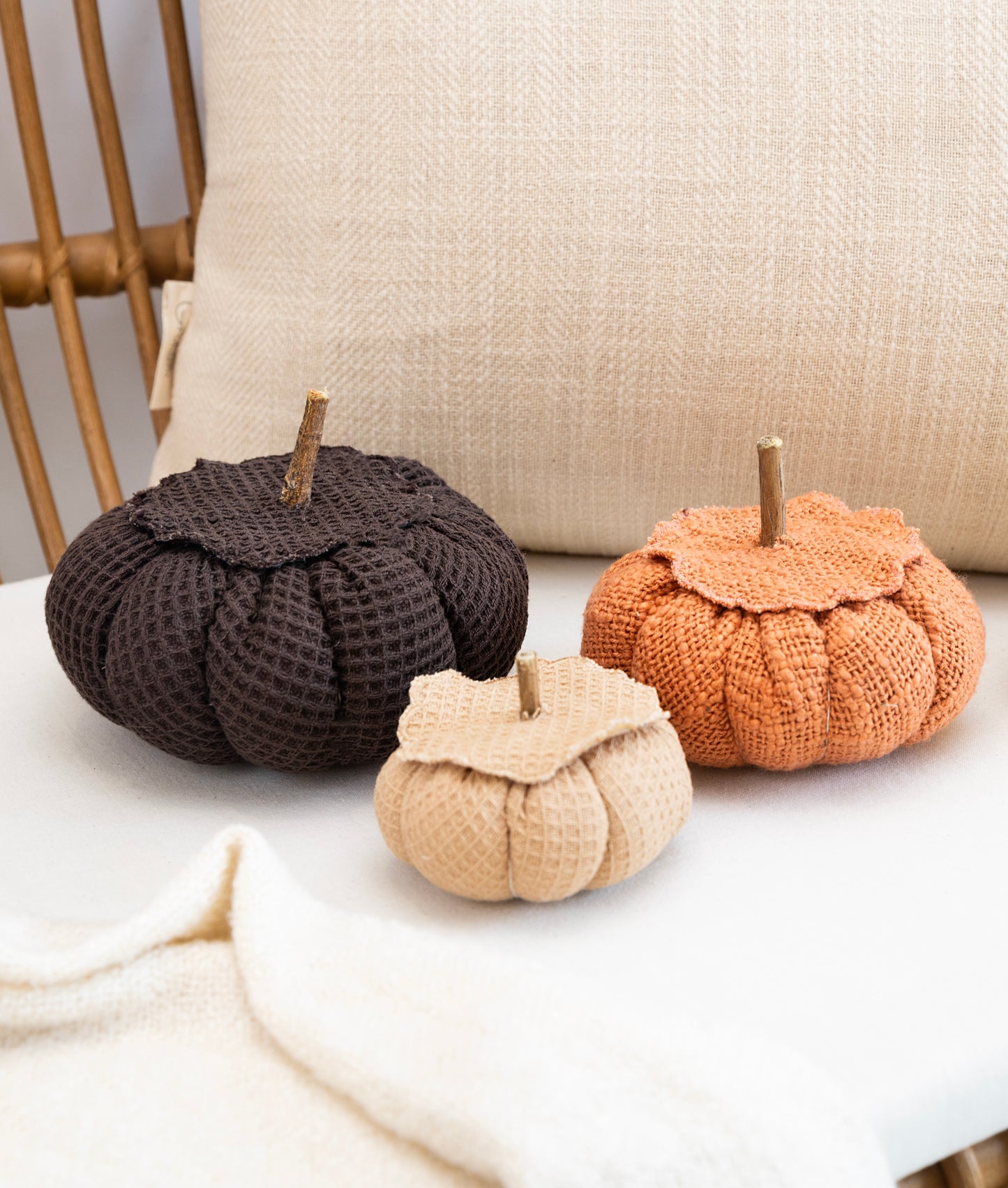 Waffle Fabric Pumpkins