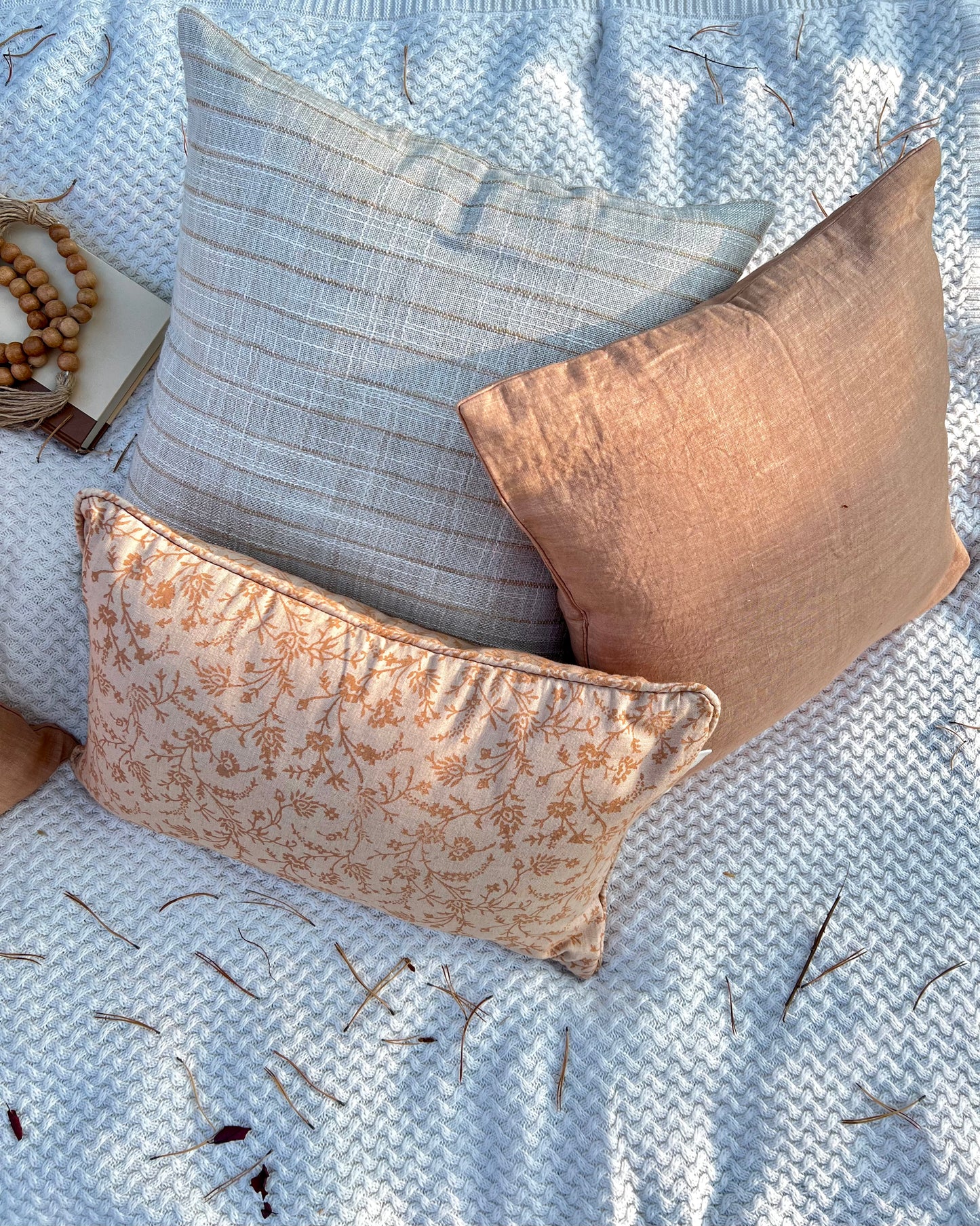 Malted Milk Block Print Cushion cover