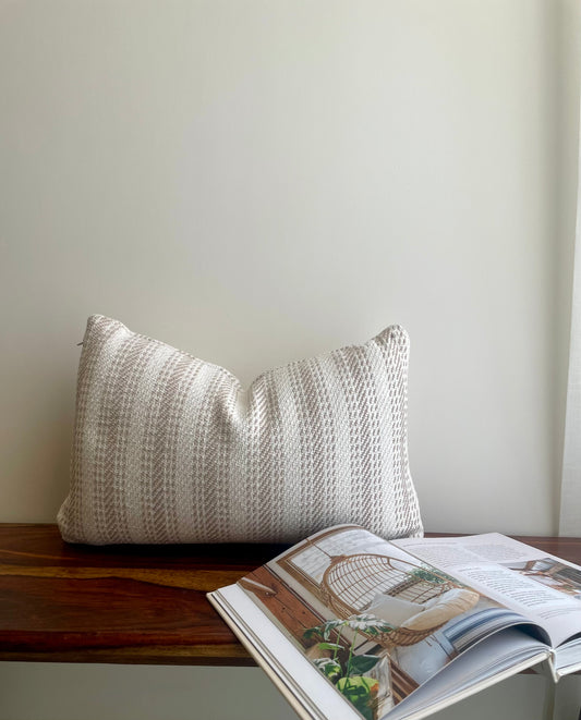 Pea Pod Green Stripe Cushion cover