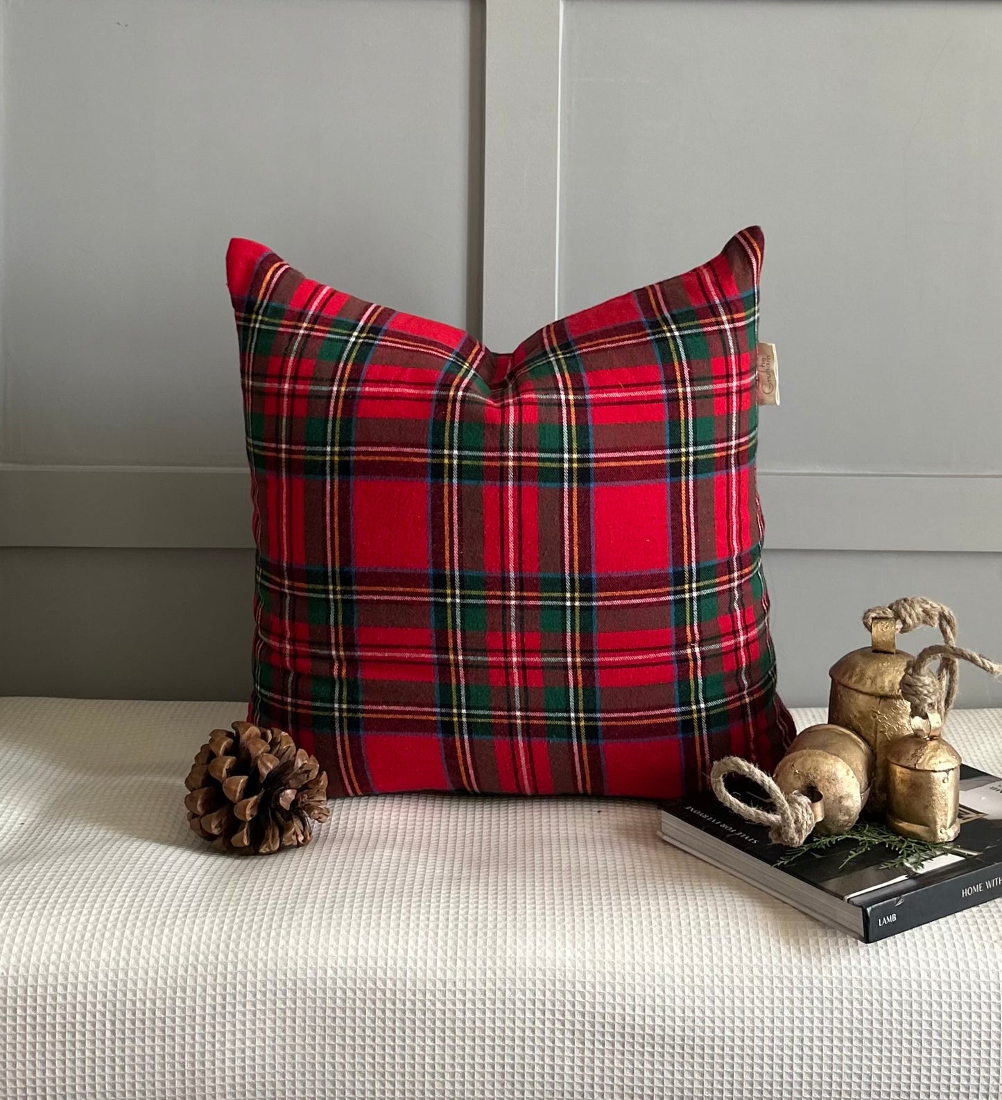 Royal Red Tartan Cushion cover