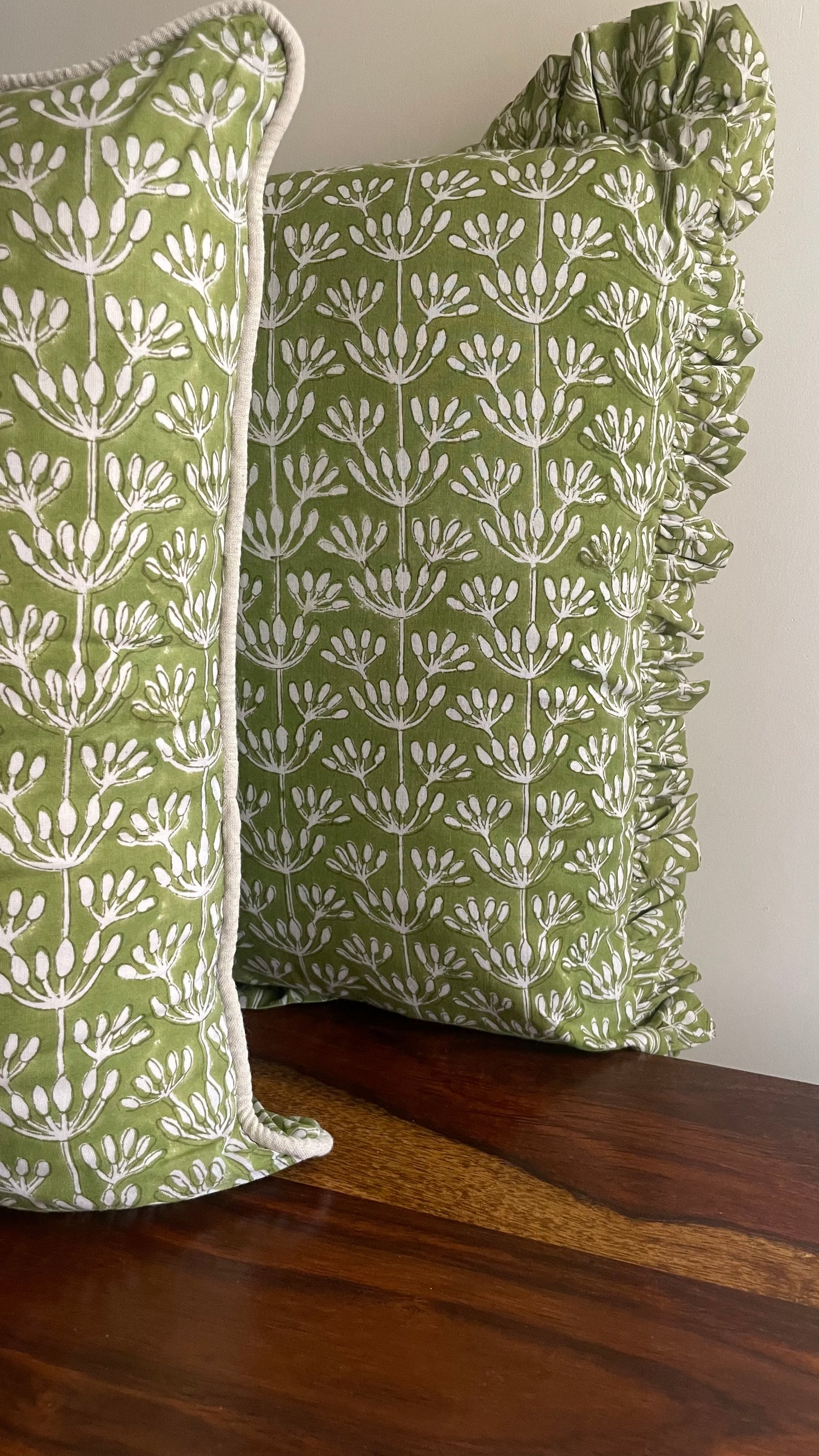 The Verdant Handblock Printed Cushion cover