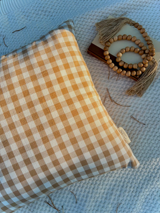 Malted Milk Check Cushion cover