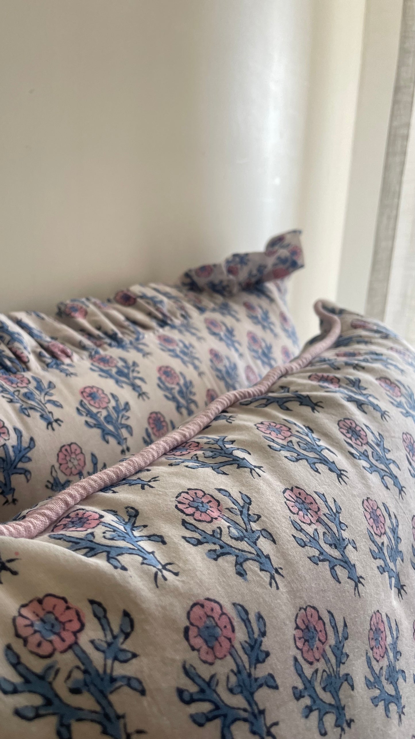 Blossom Handblock Printed Cushion cover