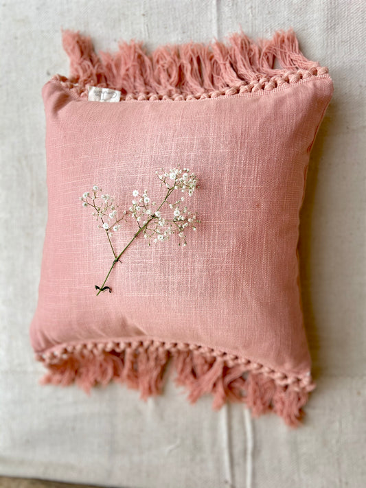 Sun- kissed Coral Solid Cushion cover