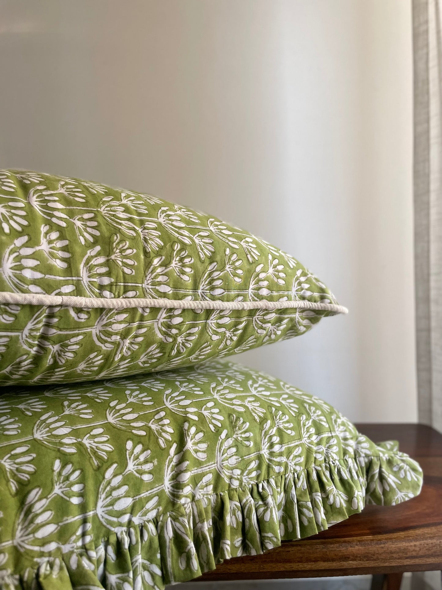 The Verdant Handblock Printed Cushion cover