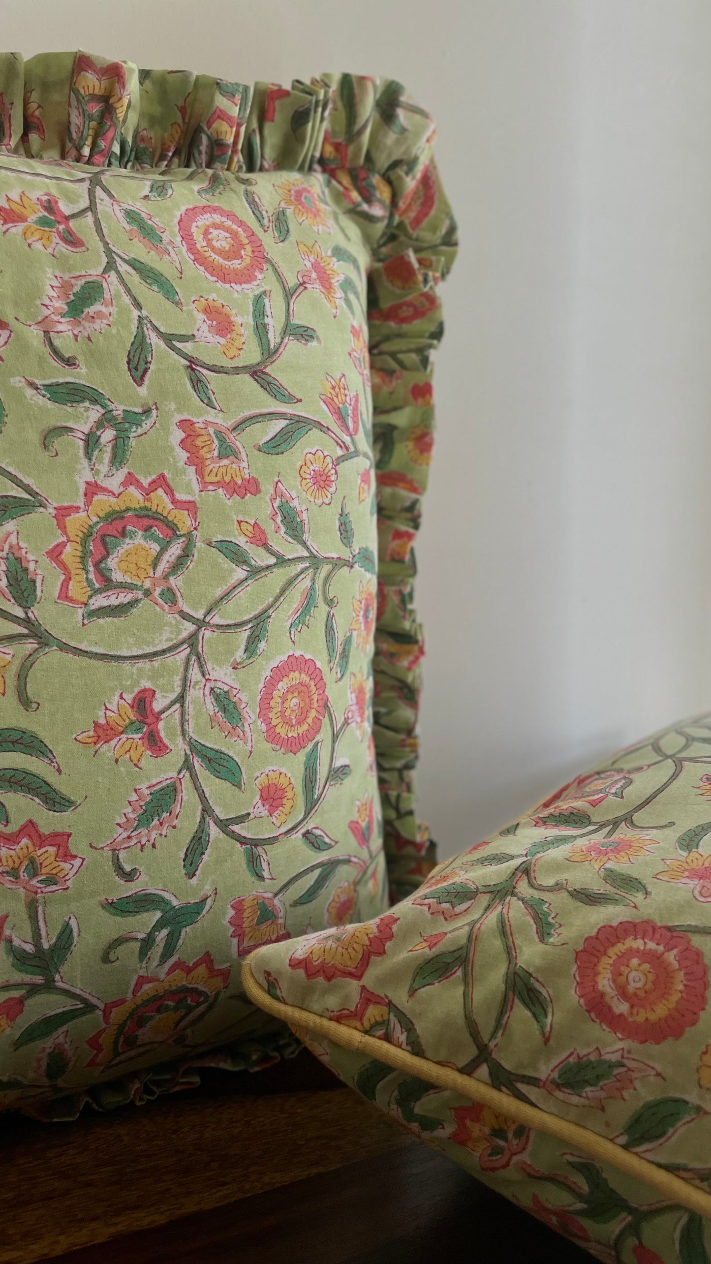 A Midsummer Handblock Printed Cushion cover